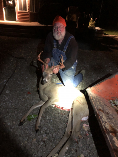 Alan Sanders of Hale with his 8 point! My son took a buck on opening day. When we compared the pictures the deer look exactly the same. That has never happened to us before.