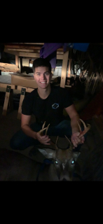 Andrew Sanders of Burton with his Iosco County 8 point!  This one is like son like father. I bagged my 8 point buck and two days later my dad bagged his 8 point buck. When we compared the pictures we realized they must have been twins.