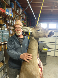 Wayne Kuzbiel of East Tawas with his doe!