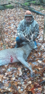 Rich Gusa of Harbor Beach shot this 8 point from his favorite stump!