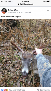Dylan Weir from ossineke gets an early morning 8 point!