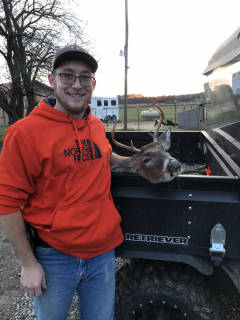 Nick Hauff of Tawas Displays His 6 Point!
