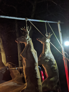Alan Vennix of Saginaw scores a 7 point in Ogemaw County.  Mine is on the left.