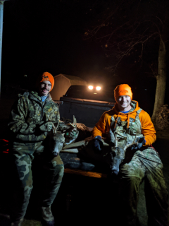 Robbie Vennix of Auburn with His Brother Alan on The Left with his 8 Point from ogemaw County!
