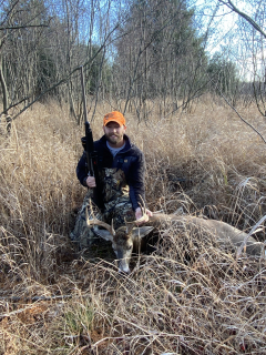 Justin Sheehan of Prescott Bagged This 8 Point In Alabaster Twp.
