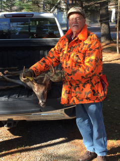 Bill VanDriessche of Bay City Bagged the biggest deer he ever shot, a nice 8 point!