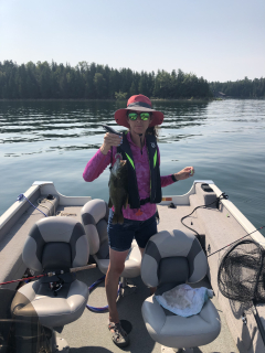 Kara Hauff of Tawas City displays her Bass!