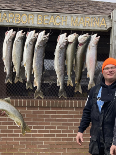 Paul Gehring of Harbor Beach with a few Trout!!