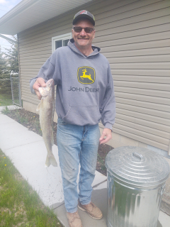 Tim Bishoff of Tawas City with his Walleye!