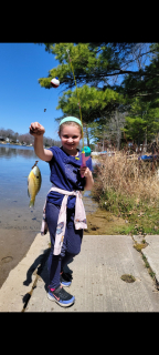 Brycelynn Bishoff  of Tawas caught a Blugill