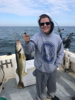 Luke Brooks of East Tawas Caught a nice Walleye!