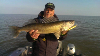 Mark Pieniozek of Linwood with his Walleye