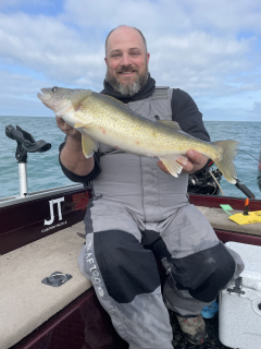 Roy Miller from Owosso with his Walleye