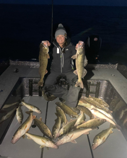 Amanda Champagne of AuGres with her Walleyes