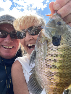 Sherry Ernest of West Branch with her Bluegill