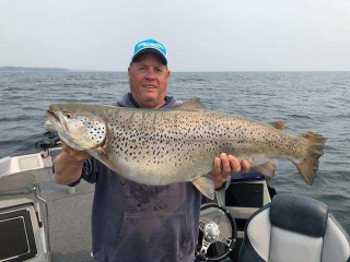 Bob Leslie from Saginaw with his Brown Trout
