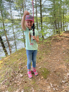Addison Everitt of Tawas City with her Perch