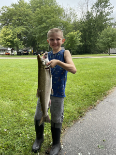 Jason Kosecki of Bay City with his Coho