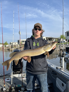 Isaac Smith of Gaylord with his Northern Pike