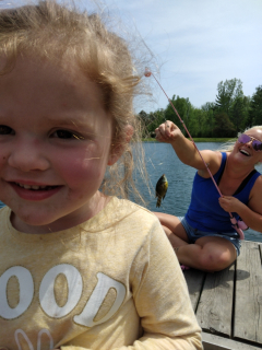 Millie Ray of Lupton with her first Bluegill