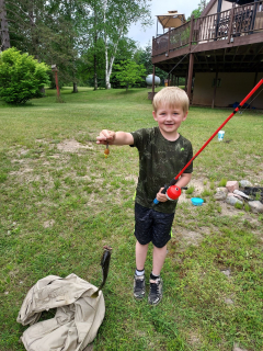 Westin Leslie from Tawas City with his Bluegill