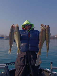Walter Cross from Detroit with his Walleye