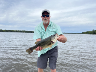 John Roulo from East Tawas with his Large Mouth Bass