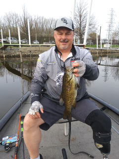 Steve Rodgers from Birch Run with his Bass