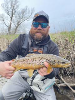 Jake Trombley from Gladwin with his Brown Trout