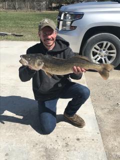 Adam Loew From Tawas City with his Walleye