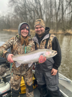 Bayly Vallier from Harbor Beach with her Steelhead