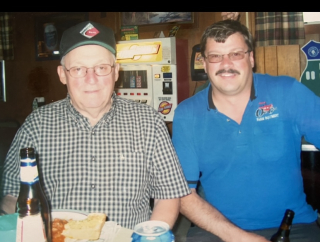 Dale Cook with his DAD, Harold Cook - Harbor Beach