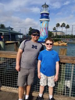Luke Brooks with his dad, Tony Brooks - East Tawas