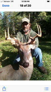 Gerald Troxell of Pinconning with his 8 point!  Good evening on the oak ridge!!