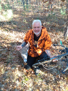 Marcus Lafayete of Tawas with a nice 8 point!  Was about to get out of tree had been using different calls when stepped out at 30 yards 655 pm looking for a doe I shot him he ran 50 yards said good night