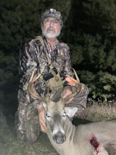 Chuck Kluka of Harrison Township bagged his 8 point in Ogemaw County: Buck was hitting food plot everyday the week before the opening. The wind was perfect to hunt that plot. The deer was on time the rest is history.