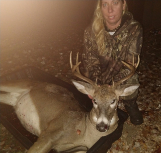 Shelly Jordan of East Tawas With Her National City 8 point Deer!