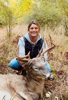Sami Mitchell of Twining with her 8 Point!  Sami took this 8pt midday on October 10th with her compound bow in Arenac County. So far this year, she has out done the boys at camp again! 