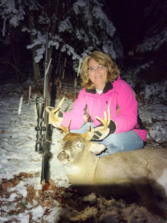 Tina Pipesh of Whittemore with her 8 point!