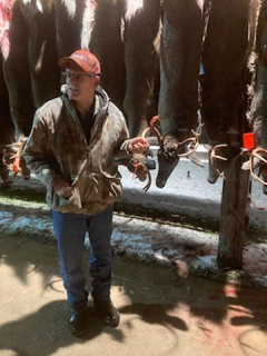 Matt Kushner of Tawas City has his 8 point hangin on the Pole!