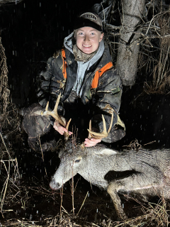 Katie Veit of Bay City bagged an 8 point in Sherman Township