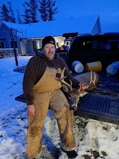 Gus Oliver of Tawas City Bagged his 8 point in Tawas City!  Not too far away from the radio station!
