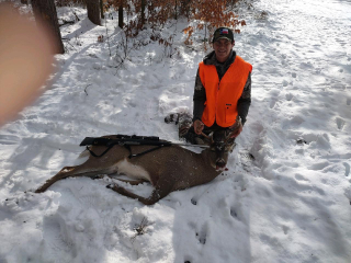 Bryan Lapine of Lincoln with is Harrisville 8 point!