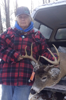 Carla Johnson of Hale Bagged an 8 point in Iosco County!  Great Day in the Woods
