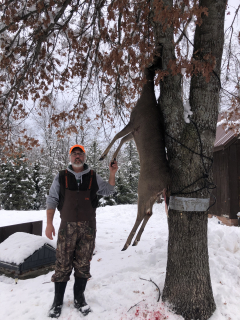 Scott Kroon of Lincoln with his Alcona County Doe!