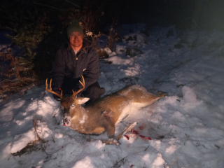 Samuel Lixy of Alpena with his 8 point!
