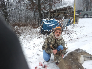 Daniel Needham from West Branch with his 8 point!