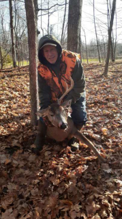Harry Henry of  Alpena bagged his 4 point in Black River!