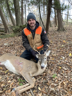 David Geiger of Harbor Beach bagged his 7 point in Harbor Beach!