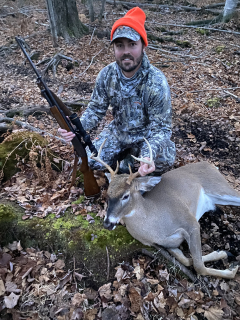 Tom Kramer of Bay City bagged his 8 point in AuGres!  After Grandpa passed a few years ago, I inherited his go to Remington pump 30.06. I decided to take it in the woods that night over my preferred 270. One of the extra mags he had was actually still loaded from the last time he was ever in the woods with his gun. I popped that one in and it felt like he loaded the gun up just for me one last time like he did when I first started hunting with him as a kid. This one’s for you gramps!